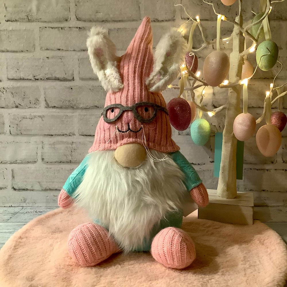 Simply Spring Easter Bunny Gnome With Glasses